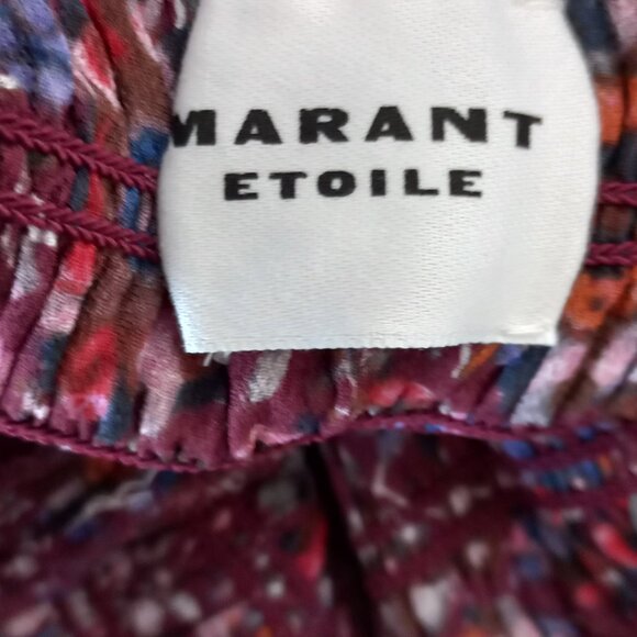 ISABEL MARANT ETOILE NWT Brigitte Plum tiered moto boho asymetrical skirt - Picture 3 of 15